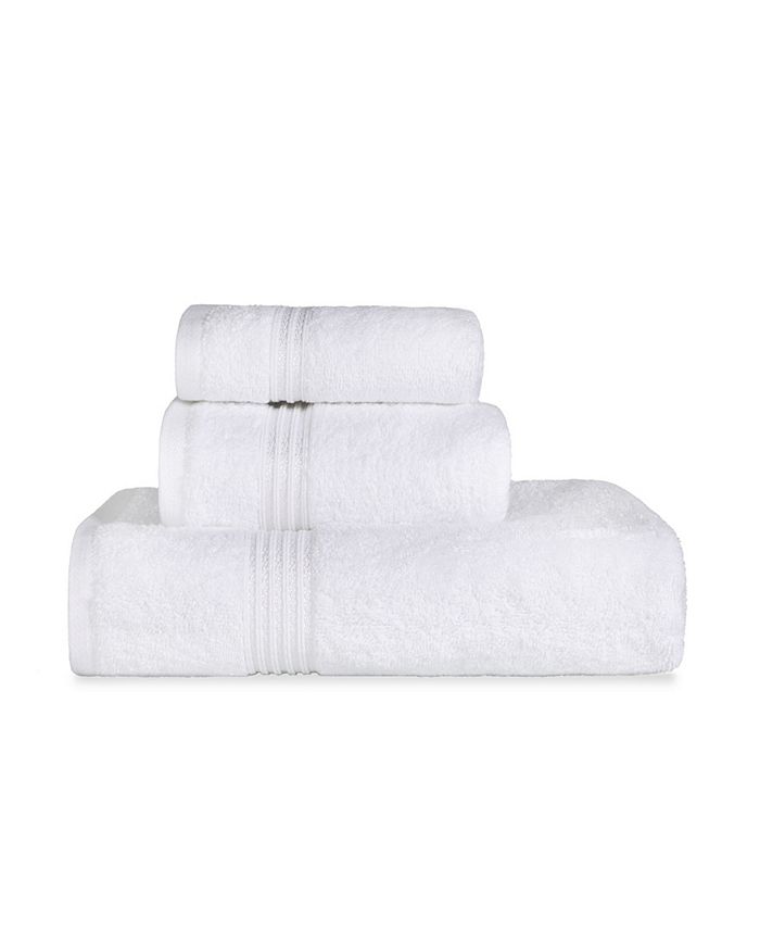 Superior Solid Quick Drying Absorbent 3 Piece Egyptian Cotton Assorted Towel Set