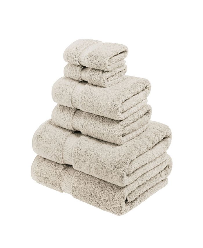 Superior Highly Absorbent 6 Piece Egyptian Cotton Ultra Plush