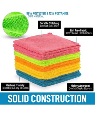 12 Pack Highly Absorbent Microfiber Cleaning Cloths
