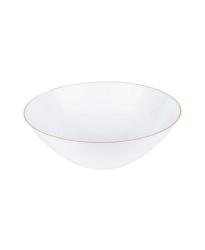 Smarty Had A Party 6 oz. White with Gold Rim Organic Round Disposable