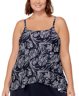 Island Escape - Plus Size Cape Town Underwire Tankini Swim Top