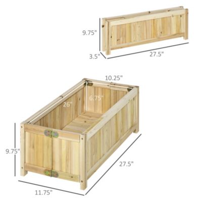 Foldable Raised Garden Bed Elevated Planter Flower Planting Box