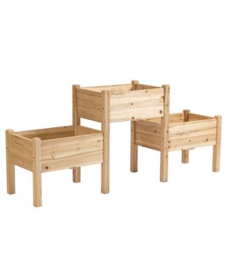 4 Tier Raised Garden Bed Freestanding Planter Box for Vegetables Herbs