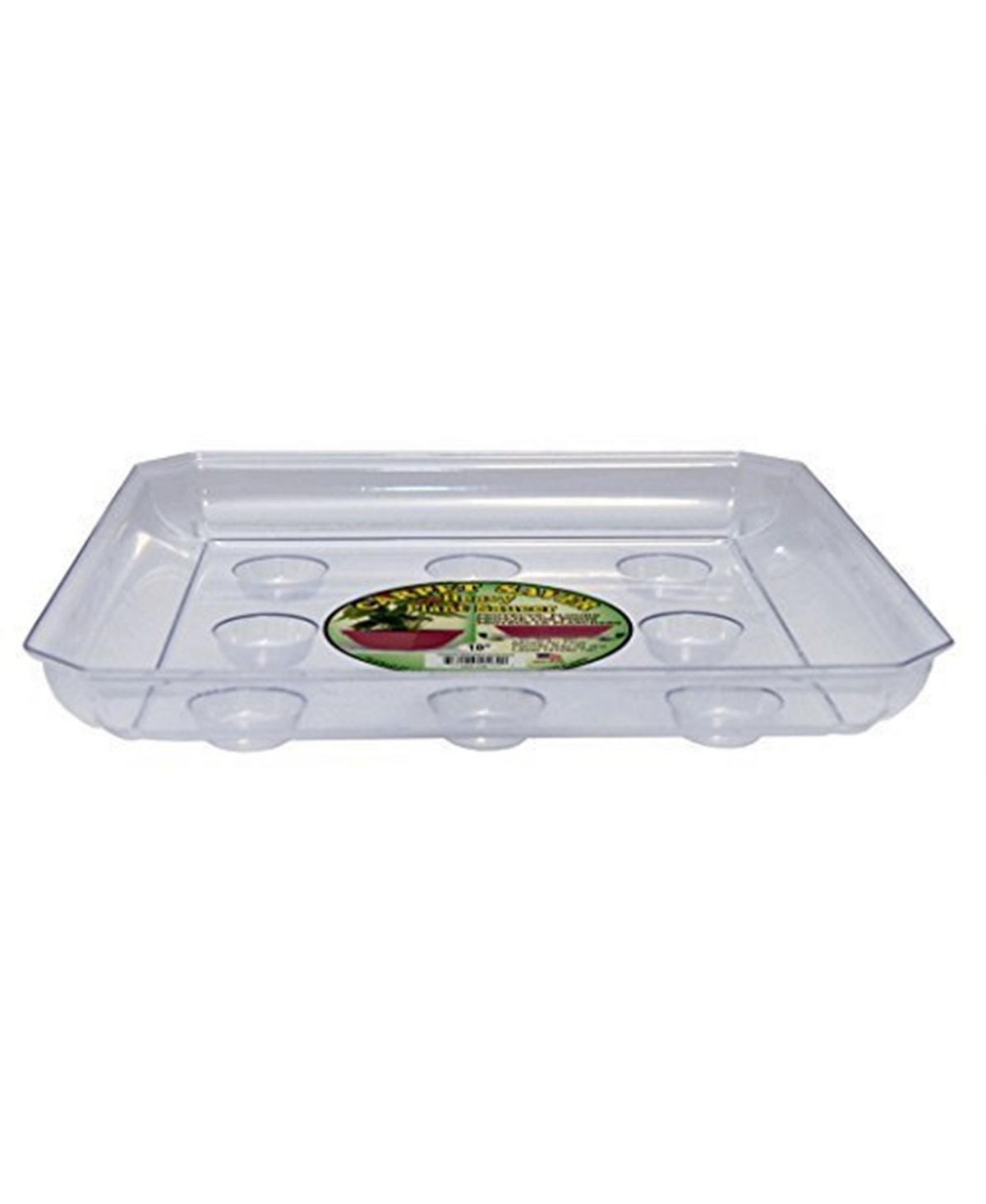 Curtis Wagner Square Plastics Carpet Saver Saucer, Clear Pack of 1 - Clear