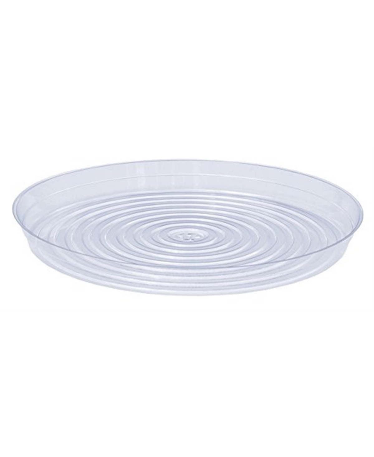 Round Vinyl Plant Saucer, Clear 17in D - Clear