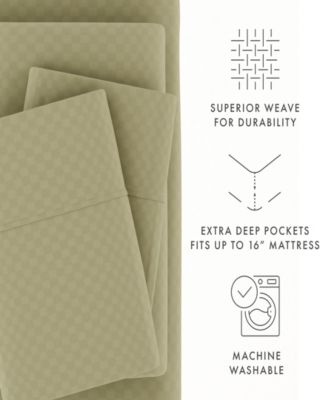 Expressed In Embossed Checkered 3-Pc. Sheet Set, Twin