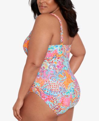 plus size one piece with underwire