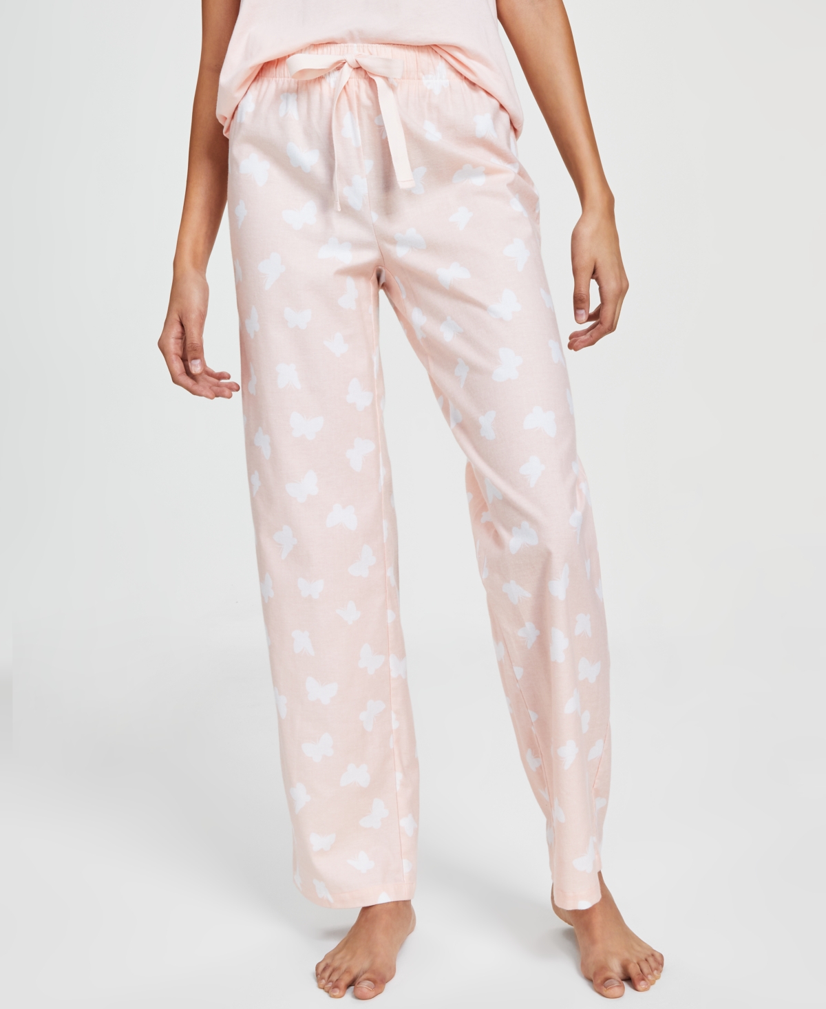 Jenni Cotton Printed Straight Leg Pajama Pants, Created for Macy's