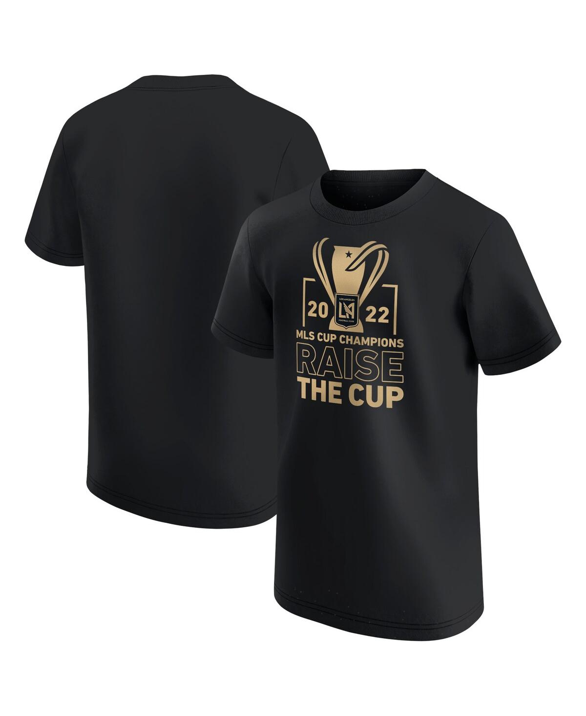Shop Fanatics Big Boys  Black Lafc 2022 Mls Cup Champions Parade T-shirt