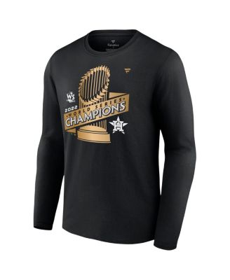 Men's Black Houston Astros 2022 World Series Champions Parade Long Sleeve T-shirt