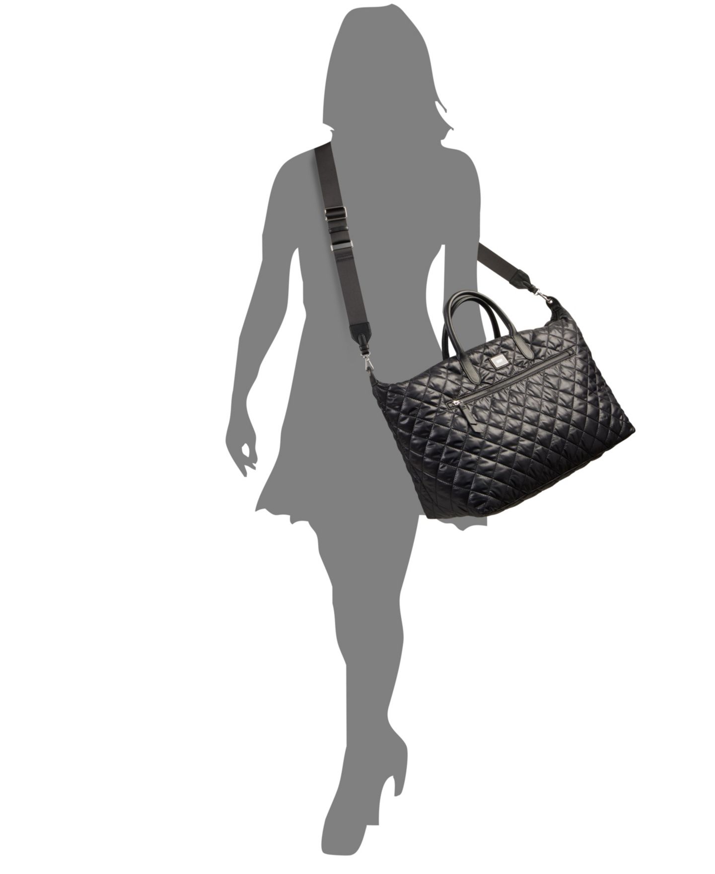 Женская сумка DKNY Lyla Web Strap Weekender, цвет: Чёрный — фото 6