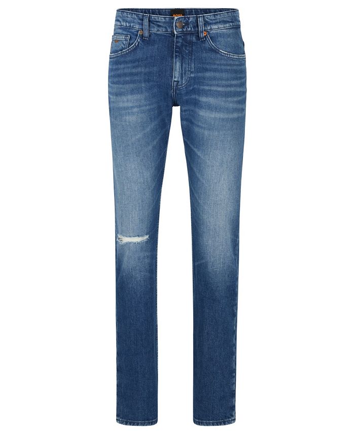 Hugo Boss Men's Slim-Fit Comfort-Stretch Italian Denim Jeans - Macy's