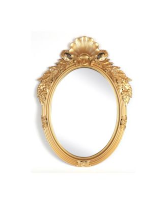 Mirrorize Oval Antique-Like Metal Framed Wall Mirror, 35