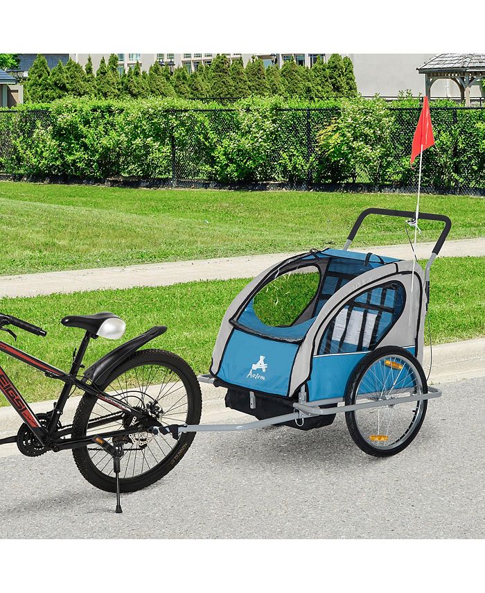 Aosom Elite Double Baby Bike Trailer Child Bicycle Kids 3 colors Macy's