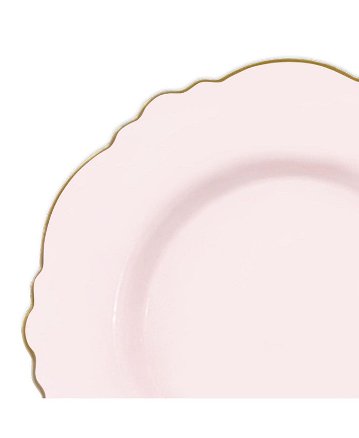 Smarty Had A Party 7.5" Pink with Gold Rim Round Blossom Disposable