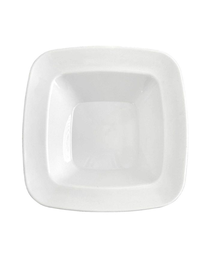Smarty Had A Party 5 oz. Solid White Rounded Square Disposable Plastic