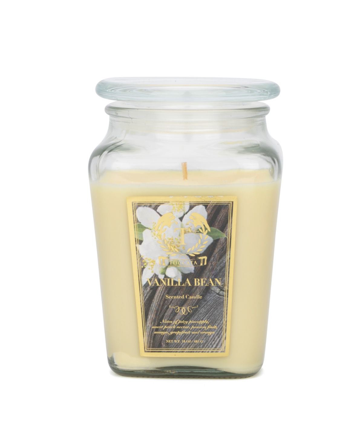 Hybrid & Company Long Lasting Highly Natural Soy Blend Vanilla Bean Scented Jar Candle In White
