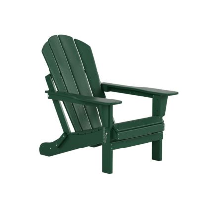 All-Weather Contoured Outdoor Poly Folding Adirondack Chair (Set of 4)