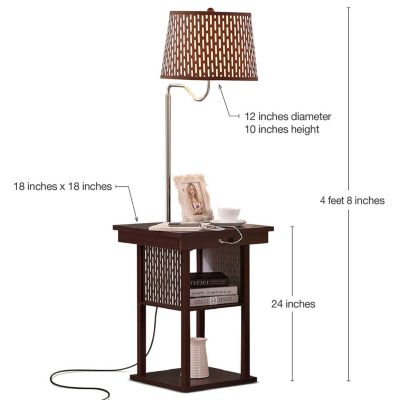 Madison 56" LED Table and Lamp Combo with USB Port and Outlet