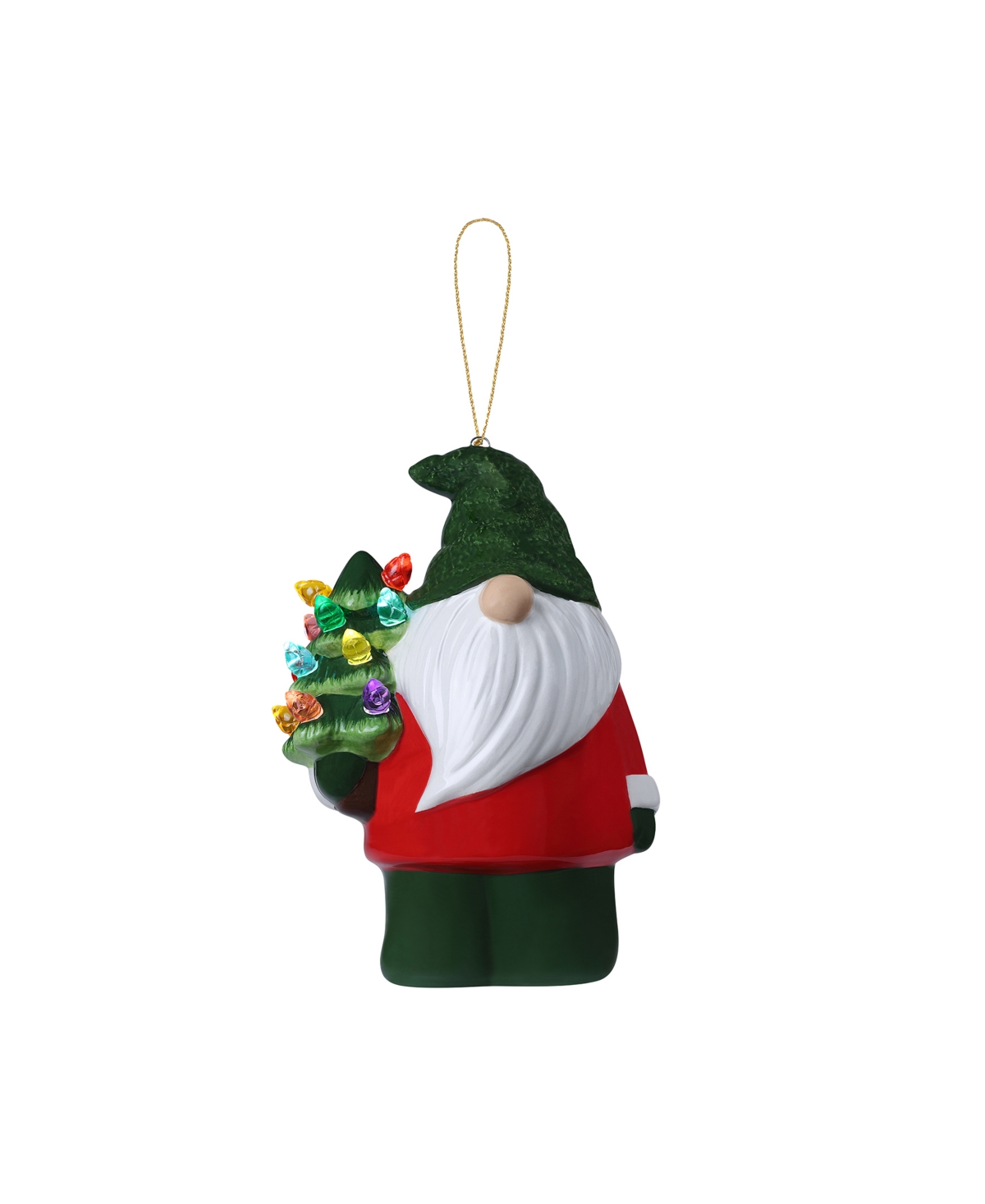 Mr. Christmas Mini Nostalgic Ceramic Figure Gnome Holiday Decor In Red