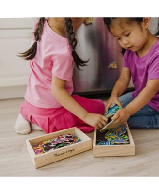 Melissa & Doug 2-Pk. Wooden Animals & Dinosaurs Magnets - Dinosaur Toy