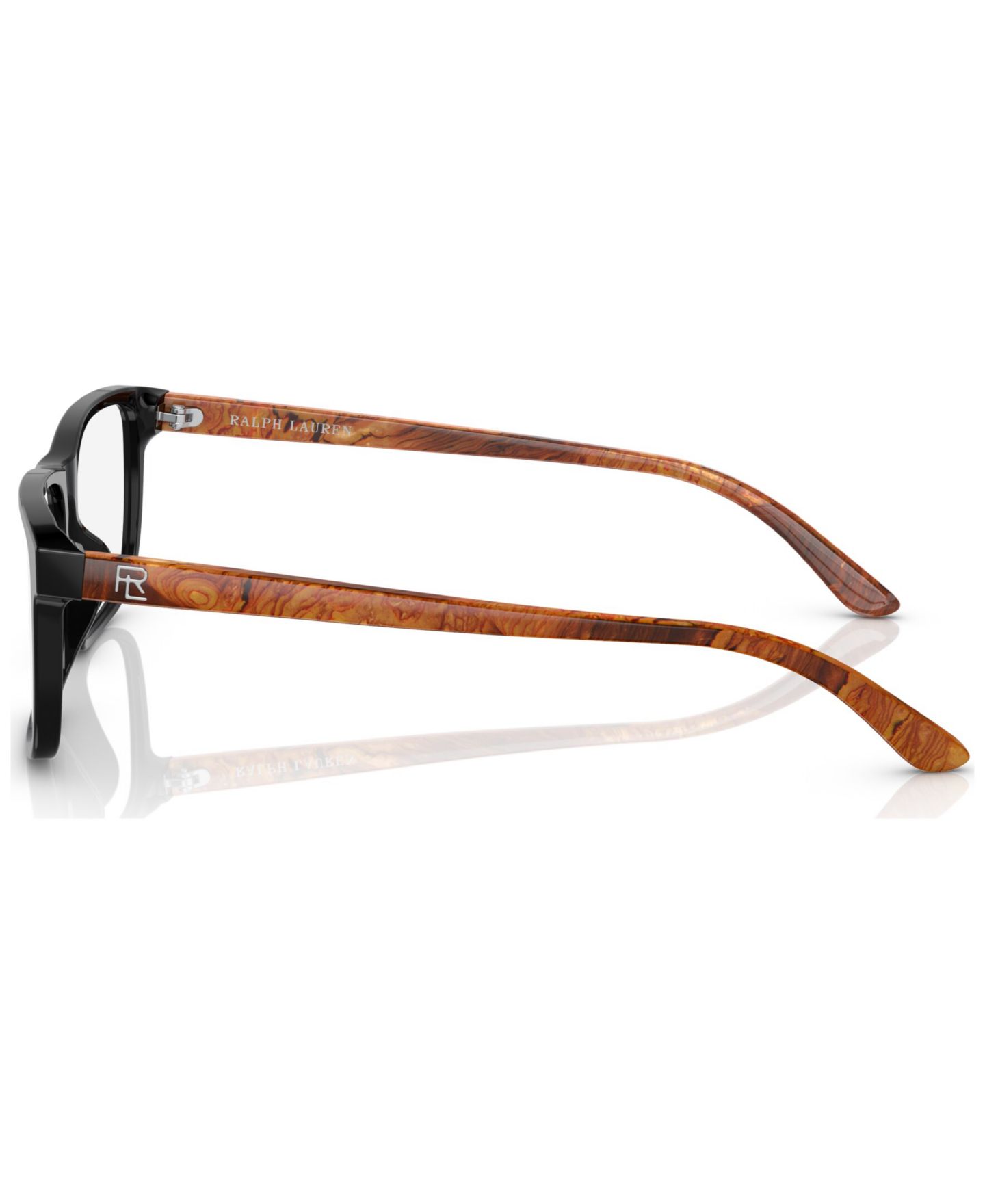 Мужские очки Ralph Lauren Man Rectangle Plastic RL6225U Eyeglasses, цвет: Блестящий чёрный — фото 4