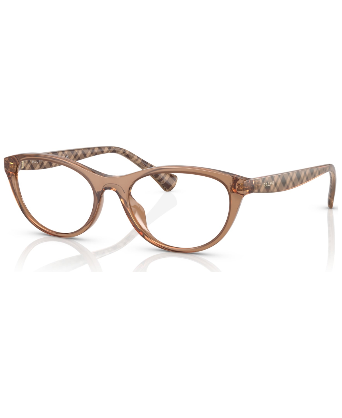 Women's Oval Eyeglasses, RA7143U51-o - Shiny Transparent Caramel