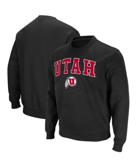 Мужская толстовка Colosseum Utah Utes Arch and Logo Crew Neck, цвет: Чёрный