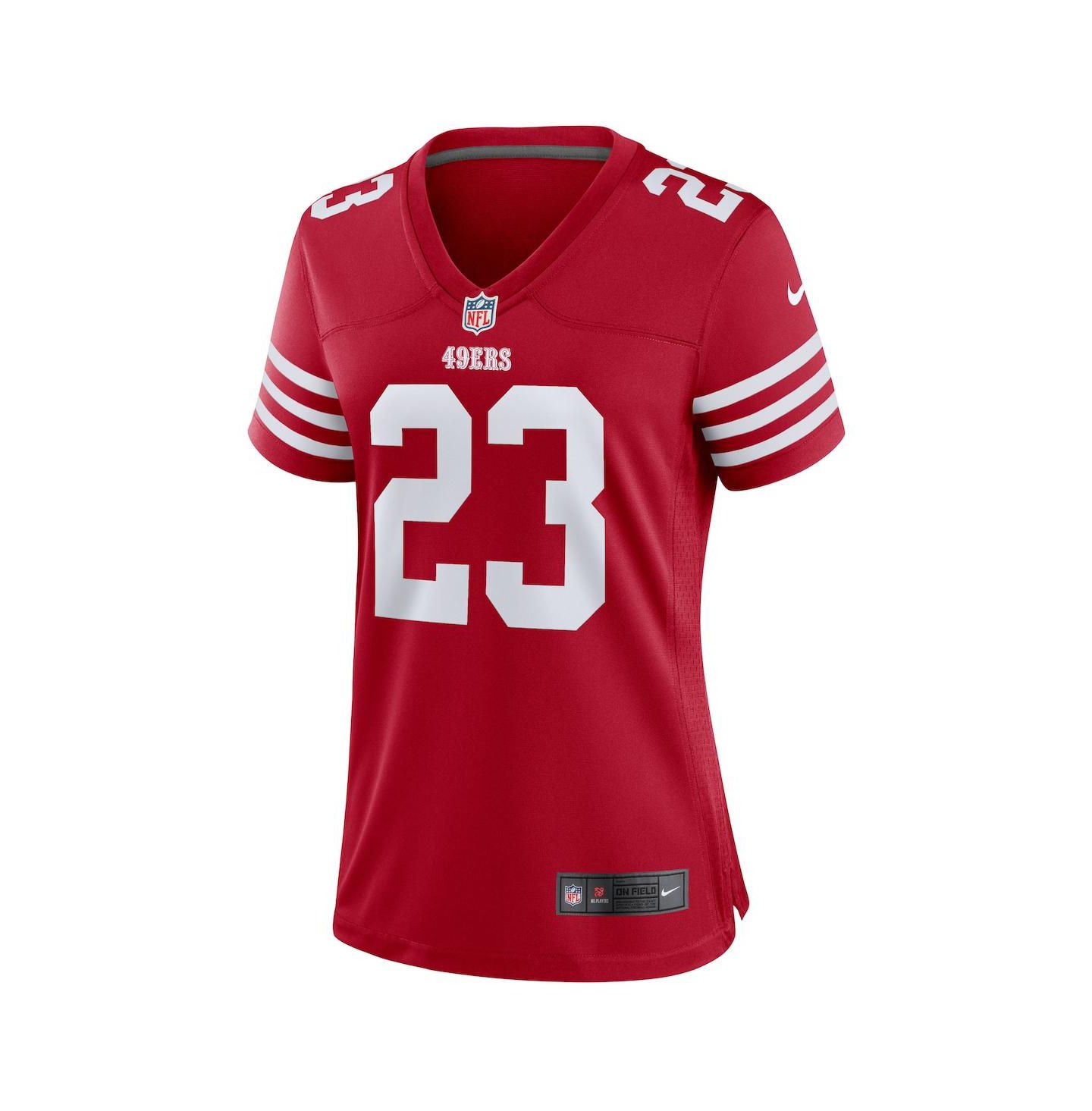 Женский топ Nike Christian McCaffrey Scarlet San Francisco 49ers Game Player Jersey — фото 2