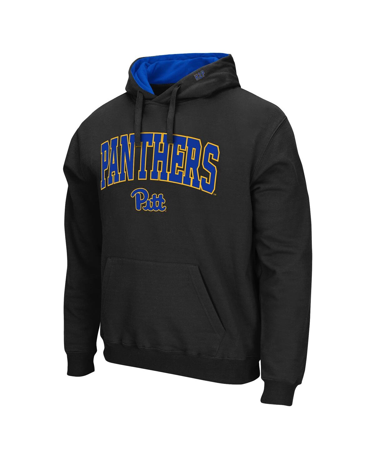 Colosseum Men's  Charcoal Pitt Panthers Arch & Team Logo 3.0 Pullover Hoodie In Charcoal
