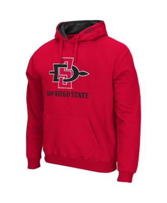 Men's Cardinal San Diego State Aztecs Arch and Logo Pullover Hoodie