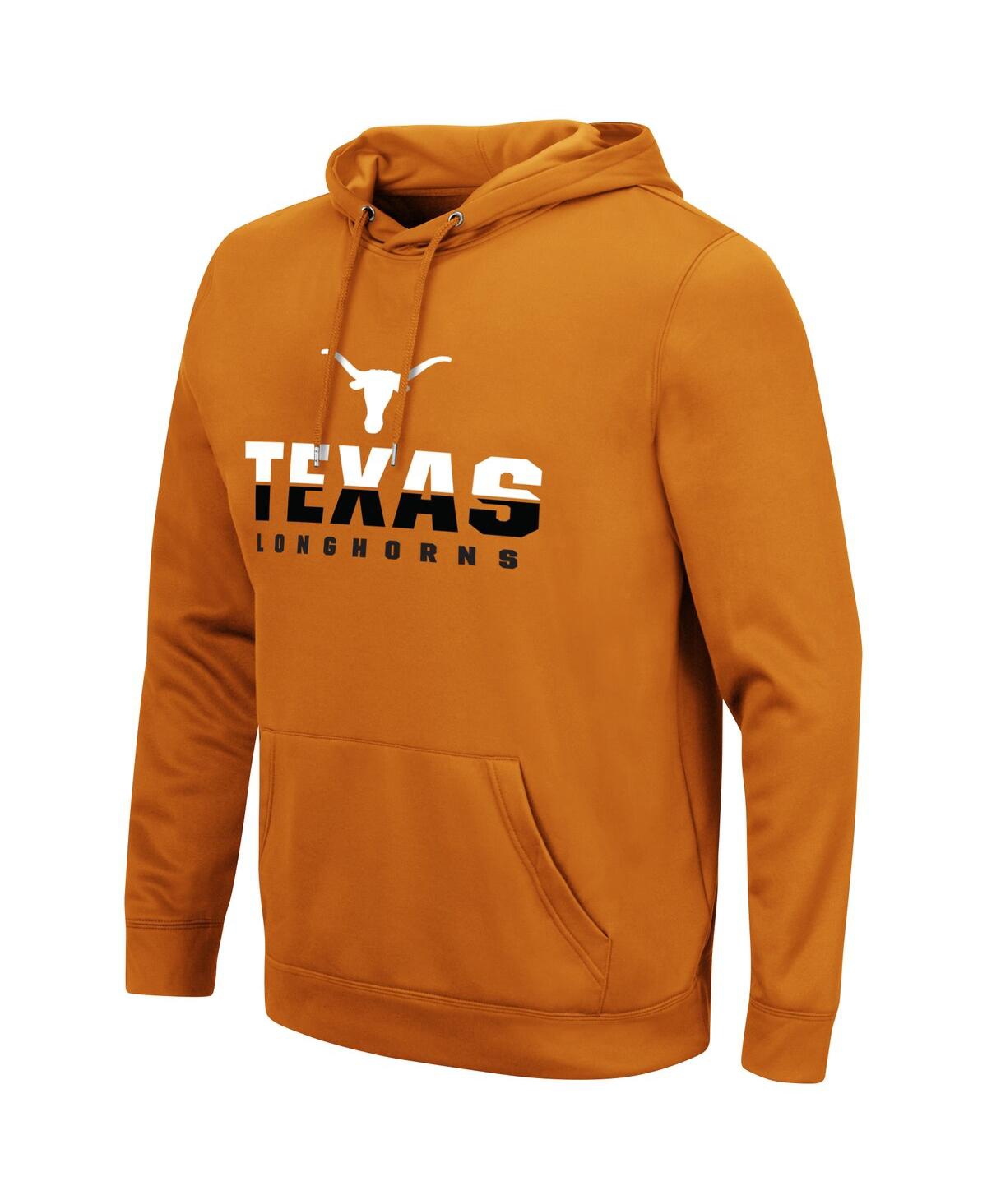 Colosseum Men's  Texas Orange Texas Longhorns Slash Stack 2.0 Pullover Hoodie In Burnt Orange