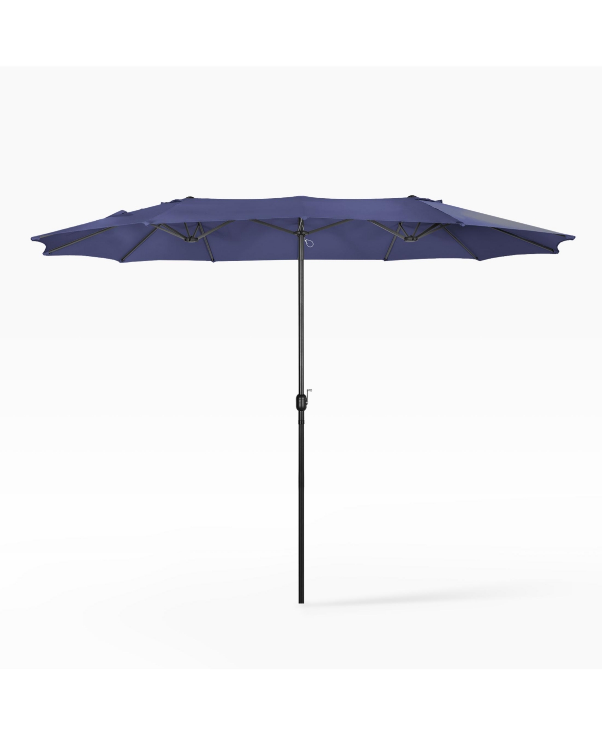 15 Ft Double Sided Outdoor Twin Market Umbrella - Turquoise