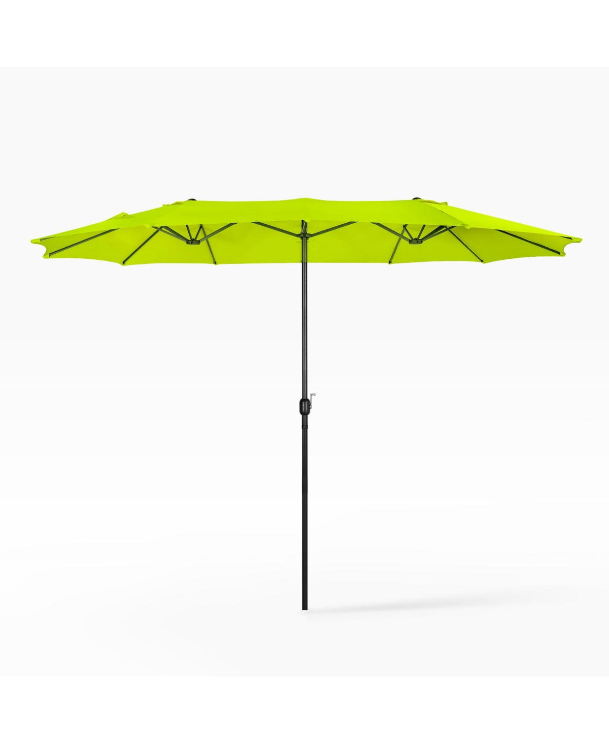 15 Ft Double Sided Outdoor Twin Market Umbrella - Turquoise