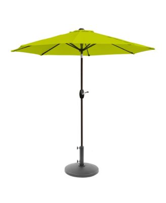9 Ft Outdoor Patio Market Table Umbrella with Round Resin Base