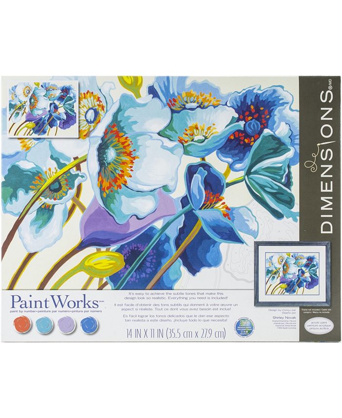 Paint Works Paint By Number Kit Blue Poppies Macy's