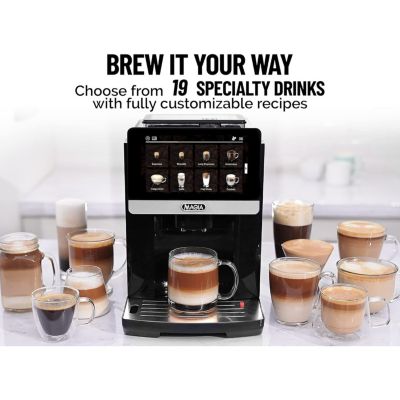 Zulay Kitchen Magia Super Automatic Coffee Espresso Touch Screen ...