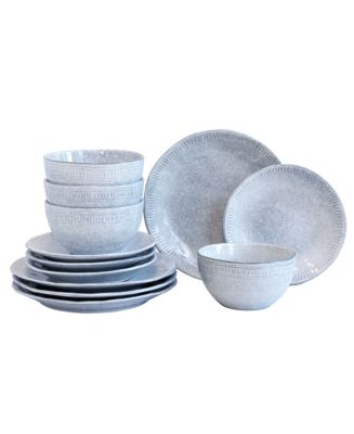 over&back Ridge Rim 12 Piece Dinnerware Set, Service of 4 - Macy's