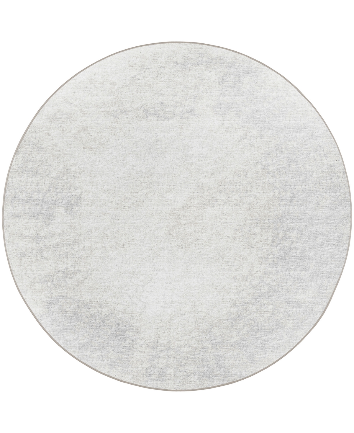 D Style Briggs Brg-1 8' x 8' Round Area Rug - Ivory