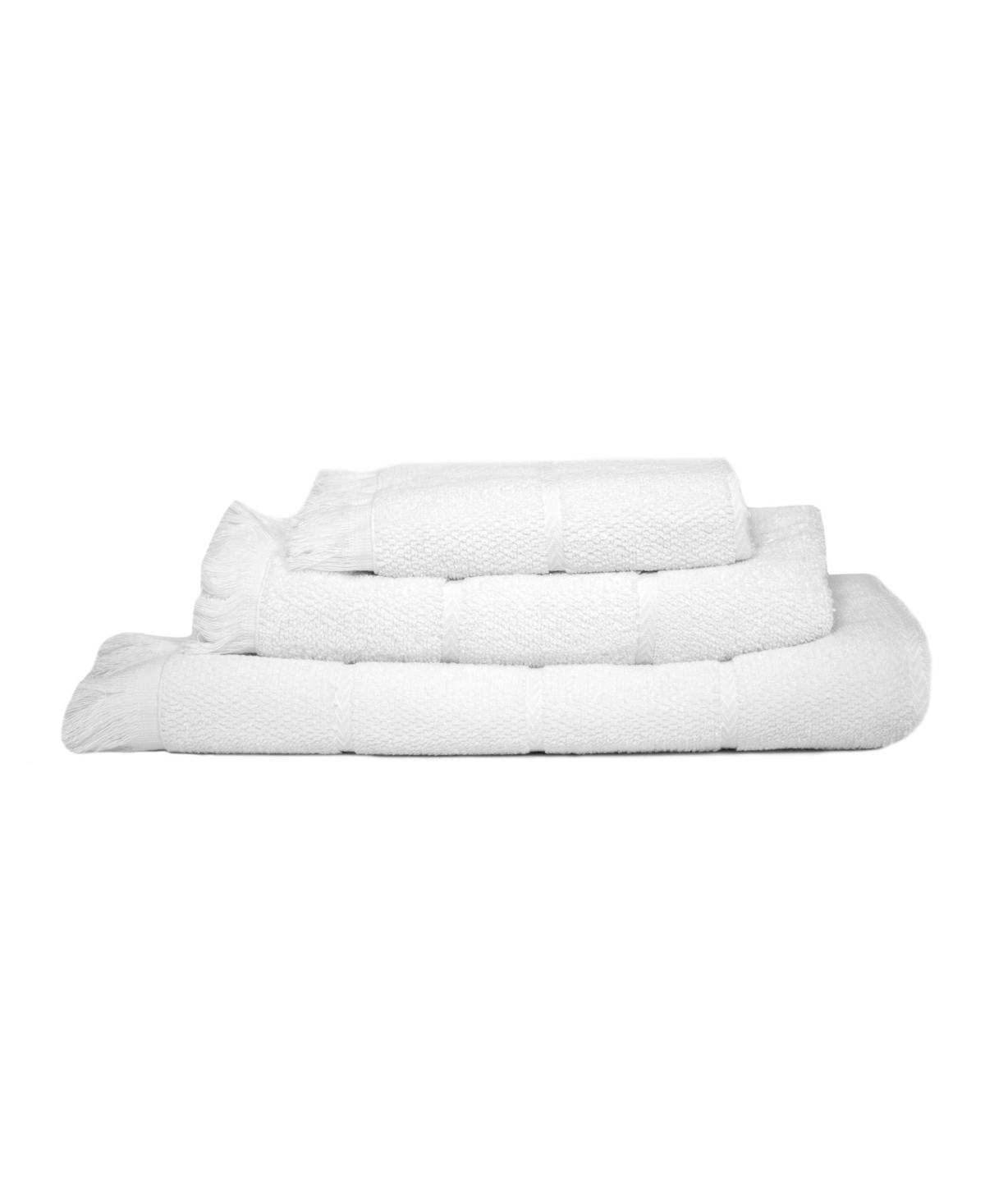 Ozan Premium Home Mirage Collection 3 Piece Turkish Cotton Luxury Towel Set Bedding In White