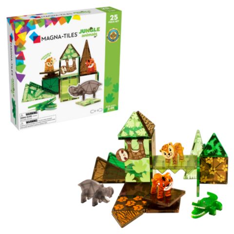 Детский конструктор Magna-Tiles® Jungle Animals 25-Piece Building Set, Ages 3+