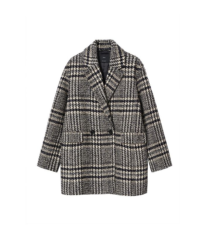 MANGO Women's Checked Tweed Coat & Reviews - Coats & Jackets - Women ...