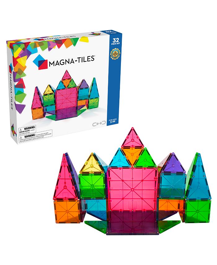 Magna-Tiles® MAGNA-TILES Classic 32-Piece Magnetic Construction Set, Ages  3+ - Macy's