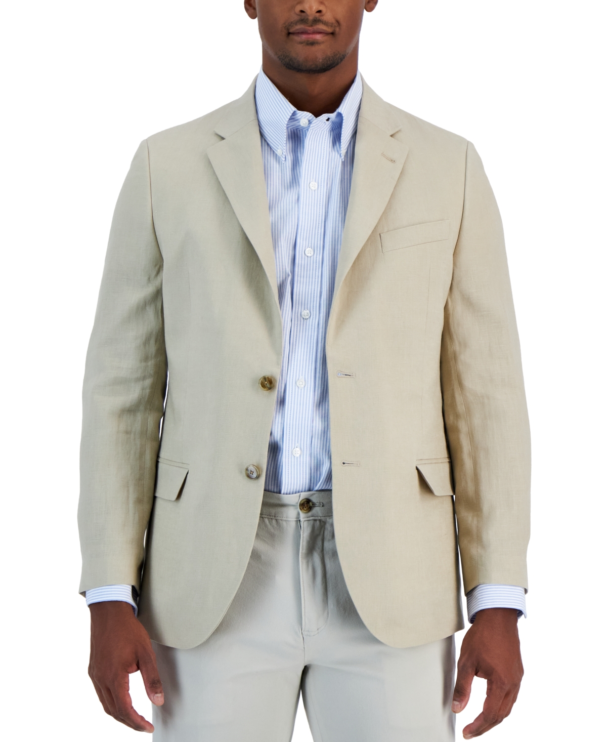Shop Nautica Men's Modern-fit Solid Colored Linen Sport Coat In Natural Solid