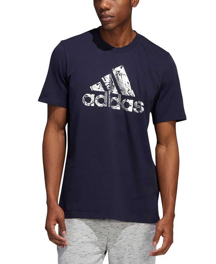 adidas Men's Metallic Liquid Logo Graphic T-Shirt - Macy's