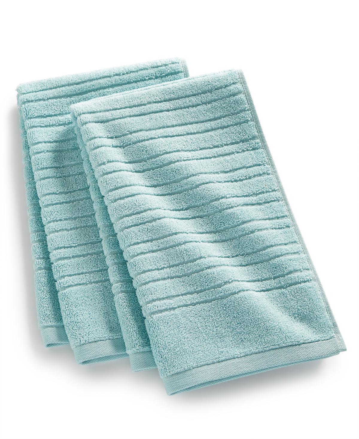 Home Design Quick Dry Cotton 2-pc. Hand Towel Set, Created For Macy's In Thick Glass