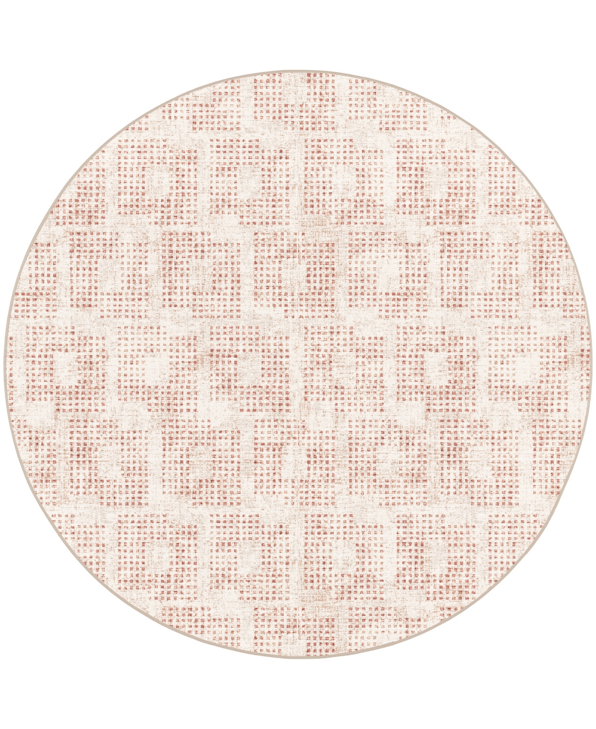 D Style Delano Da1 4' X 4' Round Area Rug In Ivory
