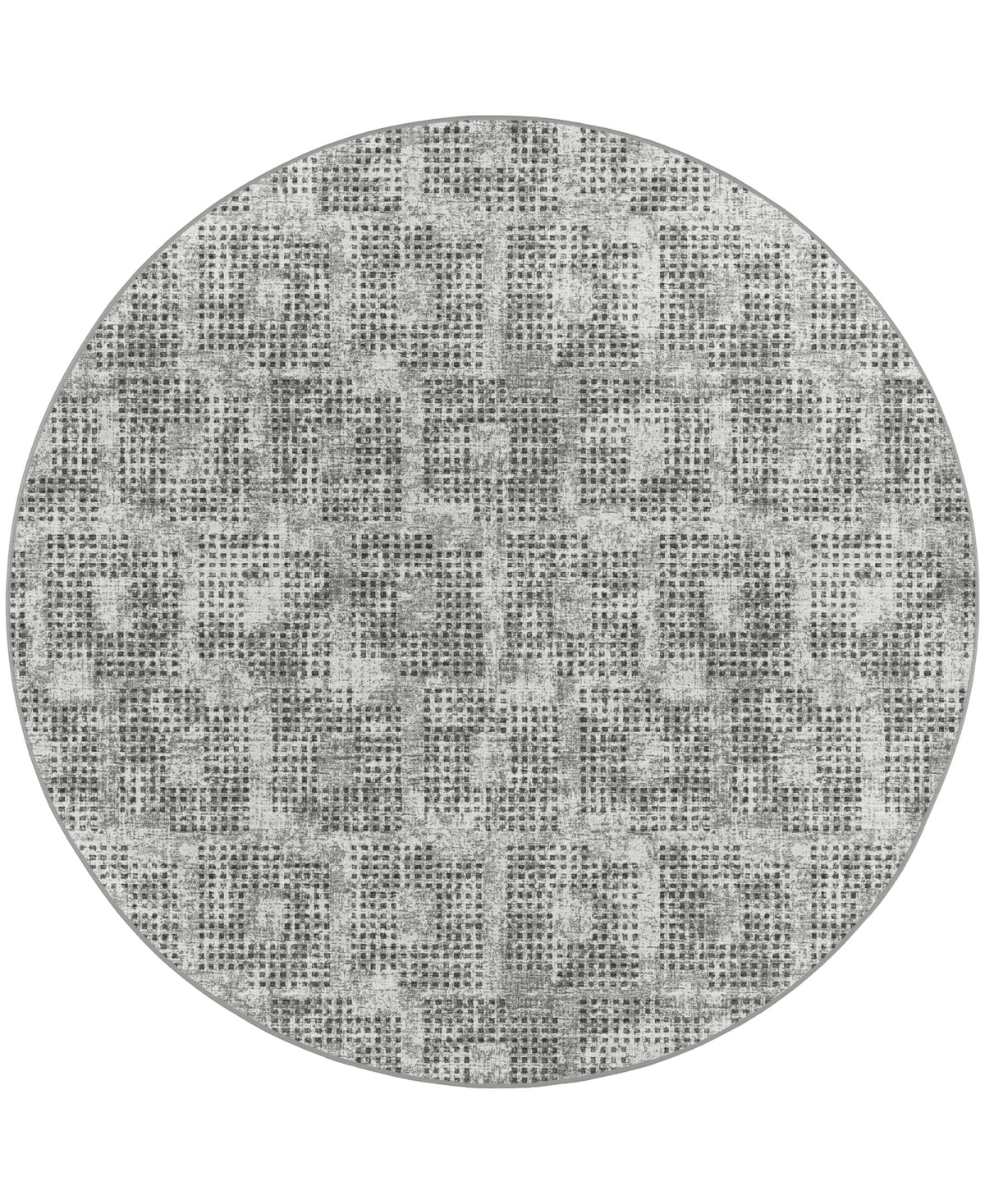 D Style Delano Da1 4' X 4' Round Area Rug In Charcoal