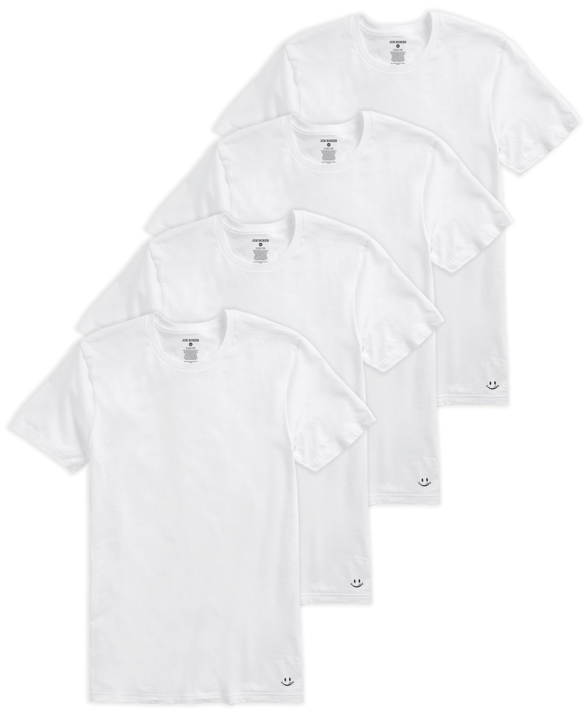 Men's Crew Neck T-shirt, Pack of 4 - White