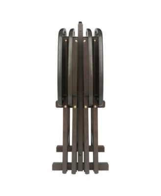 Lucca 5-Piece Wood Snack Table Set